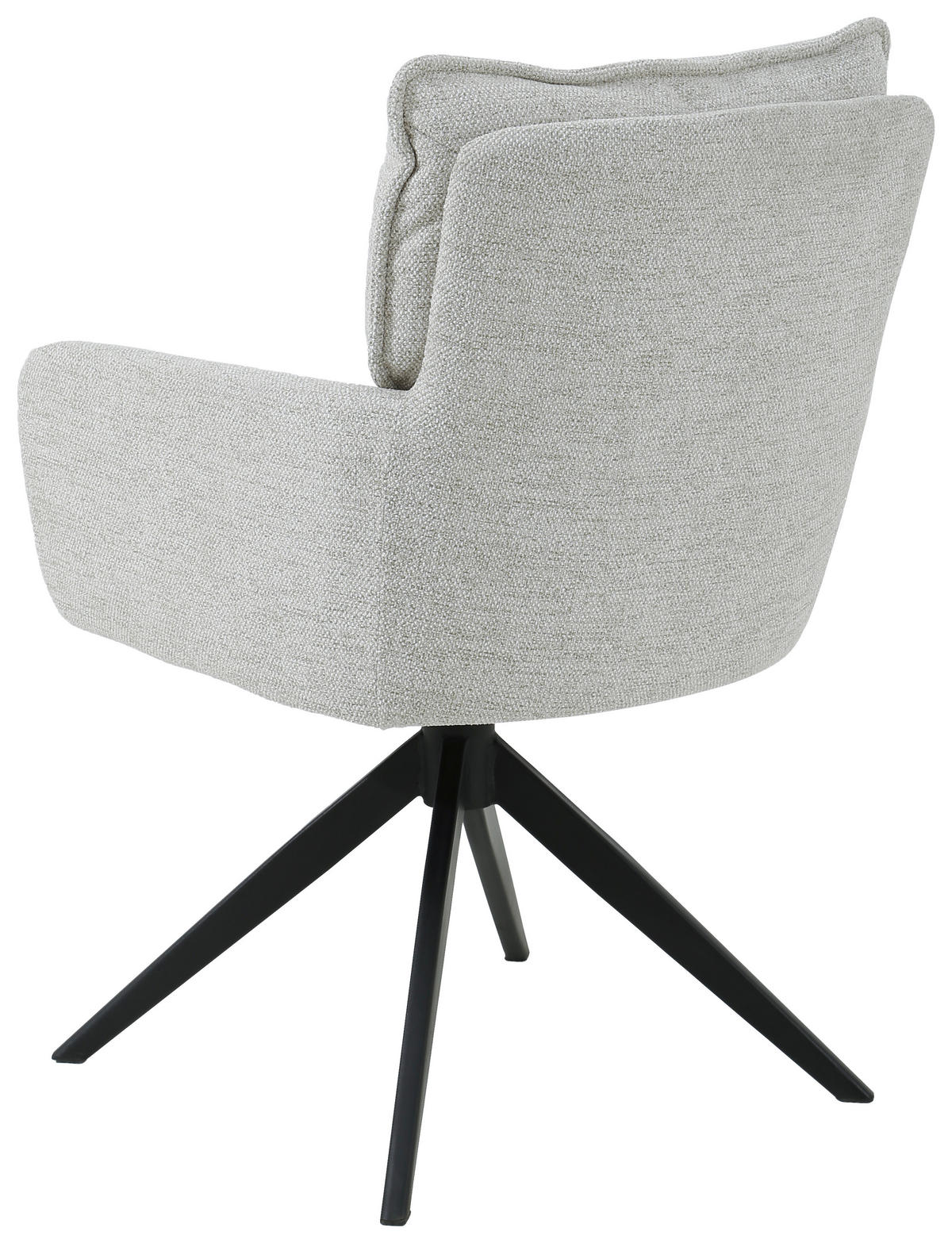 ARMLEHNSTUHL  in Eisen Leinenoptik  - Beige/Schwarz, Design, Textil/Metall (61/90/67cm) - Novel