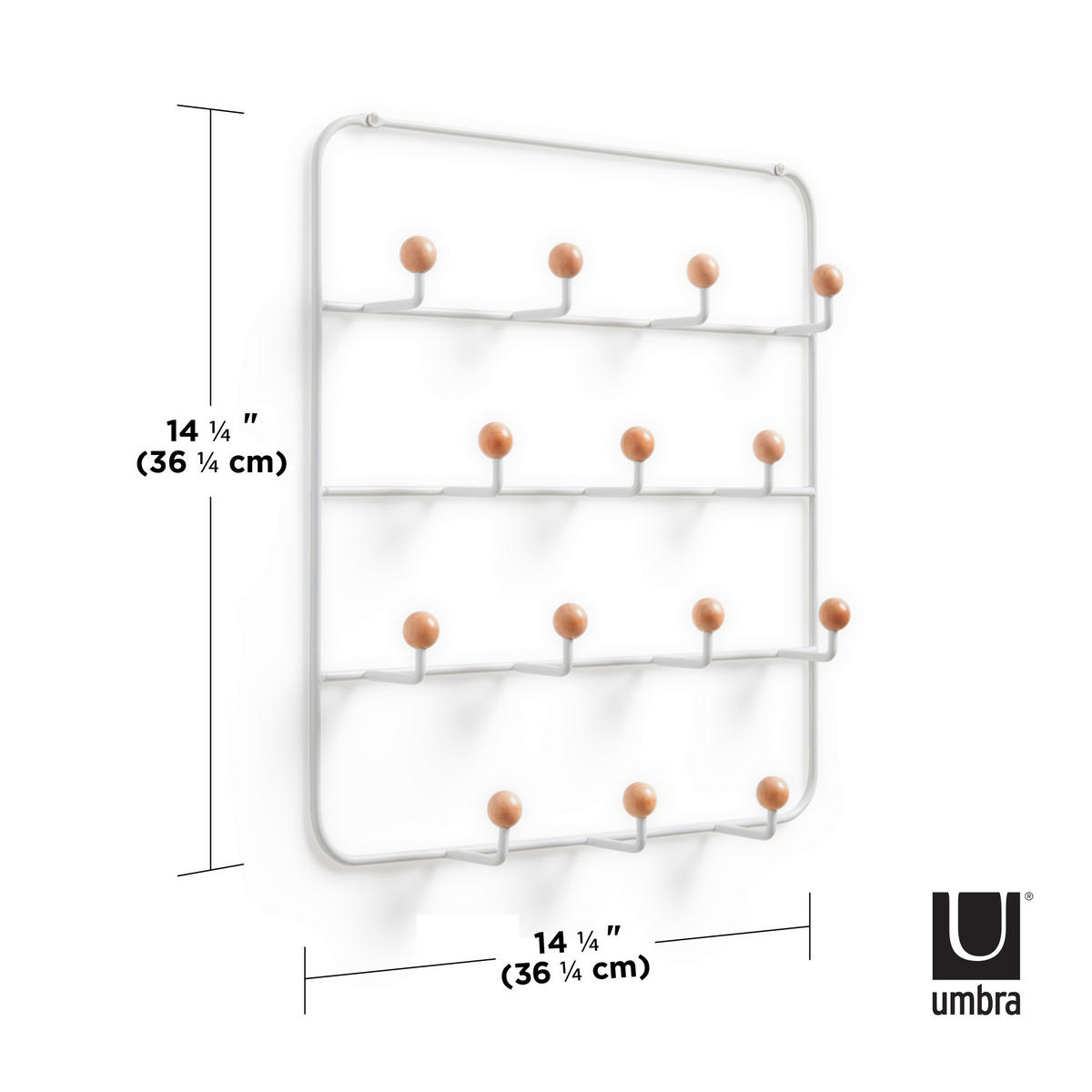 WANDGARDEROBE  in Weiß  - Weiß, Basics, Metall (36/60/9cm) - Umbra