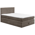 BOXSPRINGBETT 120/200 cm  in Graubraun  - Graubraun/Schwarz, KONVENTIONELL, Kunststoff/Textil (120/200cm) - Carryhome