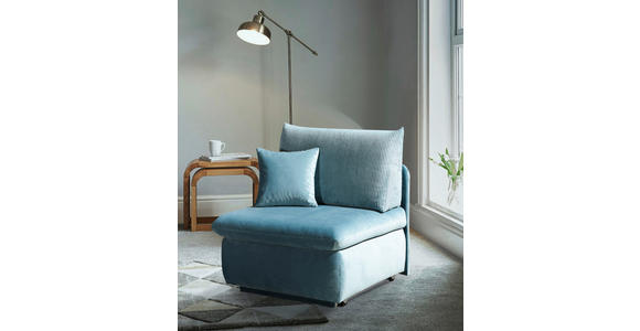 SCHLAFSESSEL Cord Türkis - Türkis, Design, Kunststoff/Textil (90/89/83cm) - Novel