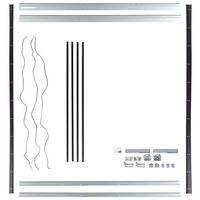 MONTAGEPAKET Schwarz  - Schwarz, KONVENTIONELL, Kunststoff/Metall (180/242cm) - Hom`in