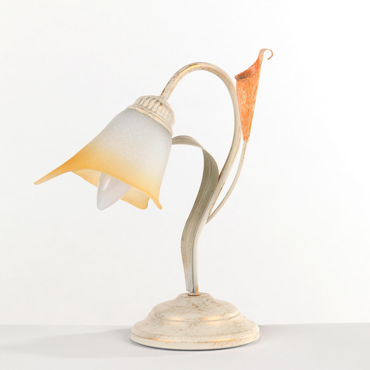 TISCHLEUCHTE 25/31 cm   - Weiß, Natur, Metall (25/31cm)