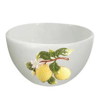 BOL PENTRU CEREALE  - galben/alb, Trend, ceramică (12,8/7,6cm) - Ambia Home