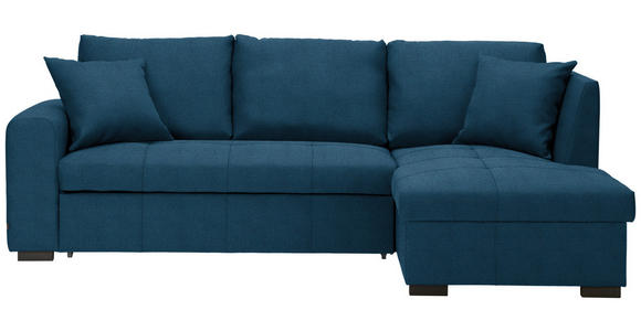 ECKSOFA  in Webstoff Blau  238/158 cm  - Blau/Schwarz, Design, Kunststoff/Textil (238/158cm) - Xora