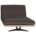 OTTOMANE Palermo in Echtleder Dunkelbraun  - Dunkelbraun/Beige, Design, Leder/Holz (114/92/165-218cm) - Dieter Knoll