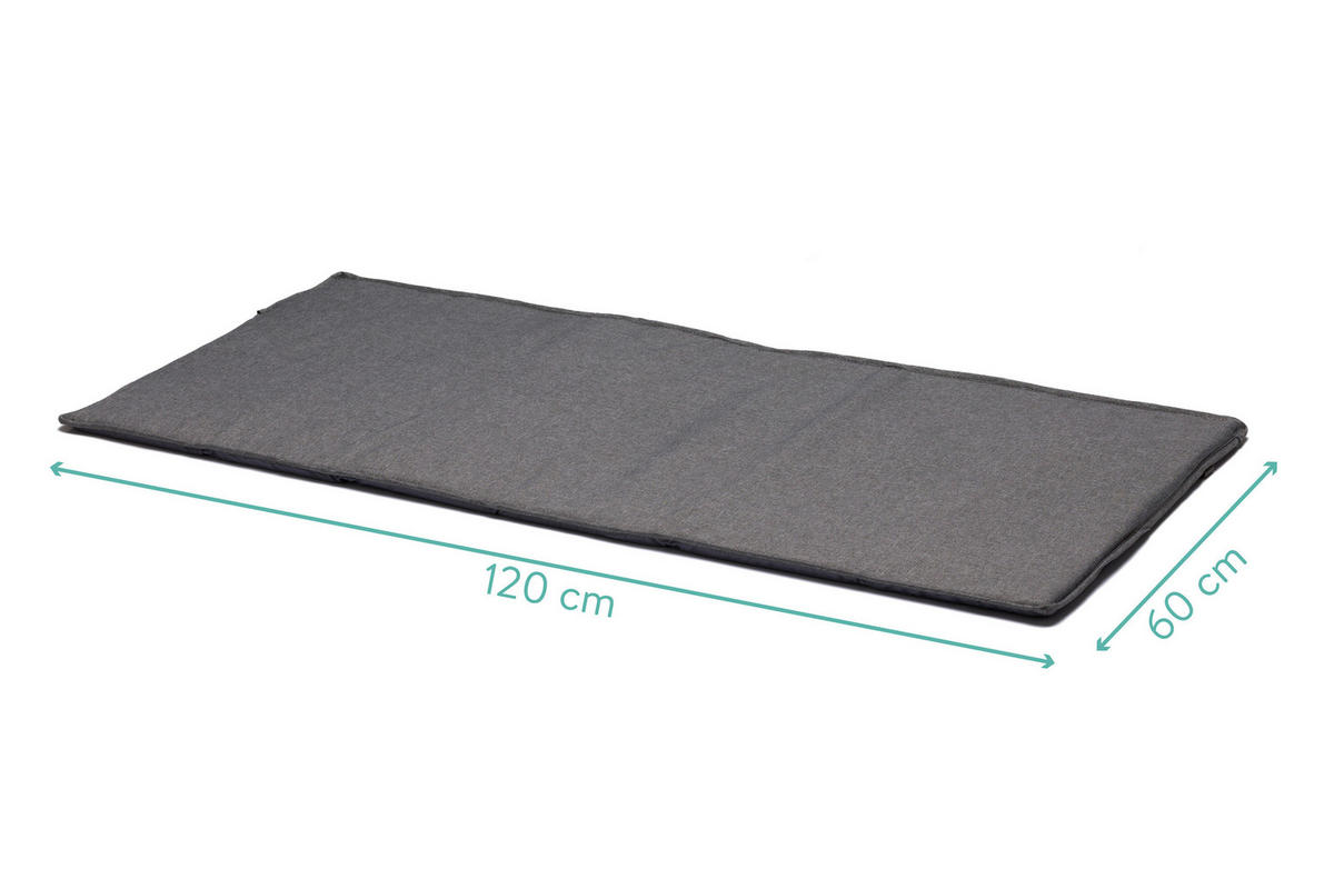 REISEBETT VARIANT   - Grau, Basics, Textil/Metall (125/65cm) - Jimmylee