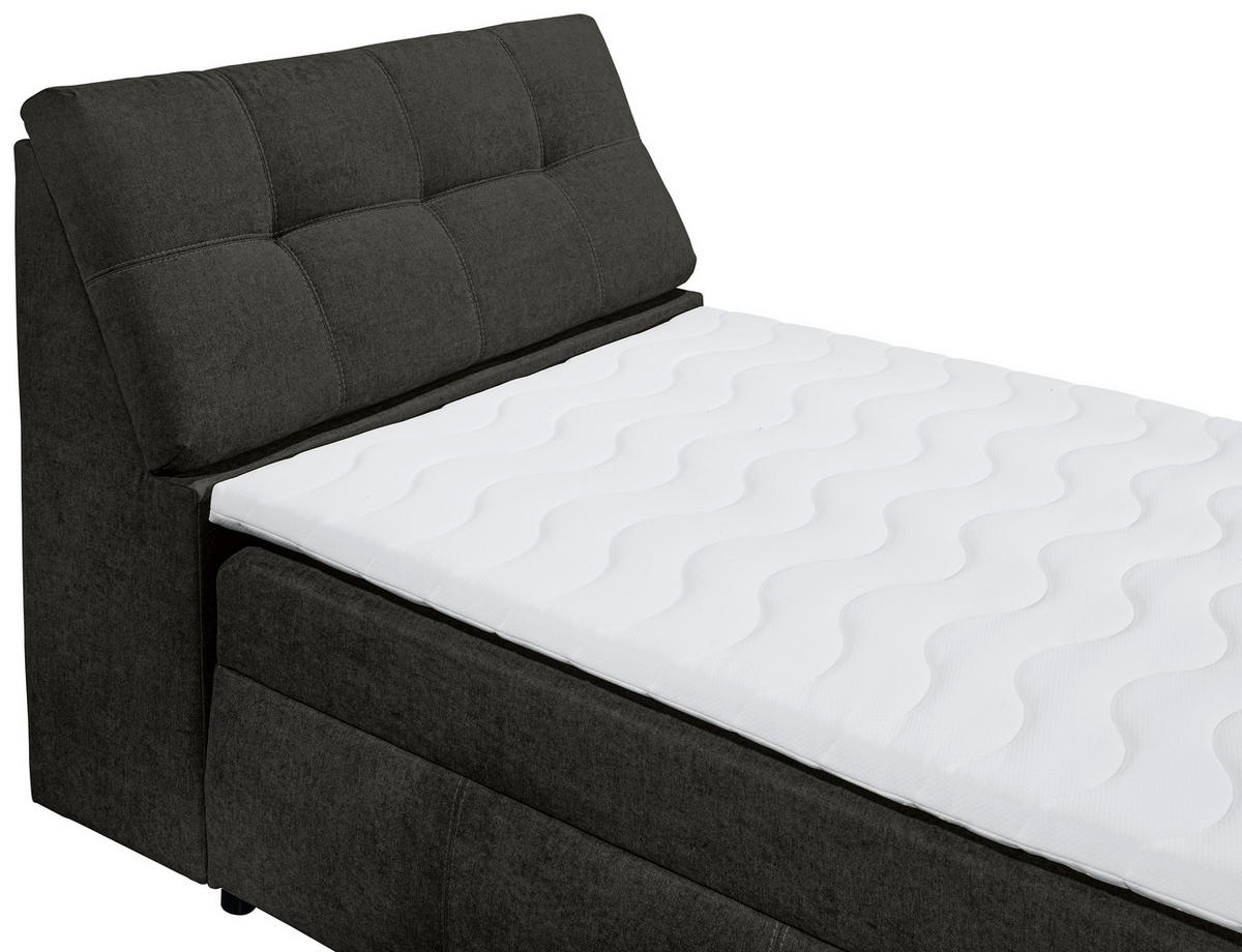 BOXBETT 120/200 cm  in Schwarz  - Schwarz, Design, Kunststoff/Textil (120/200cm) - Carryhome