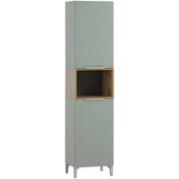 HOCHSCHRANK 40,2/175,3/31,9 cm - Eichefarben/Pastellgrün, MODERN, Holzwerkstoff/Kunststoff (40,2/175,3/31,9cm) - Stylife