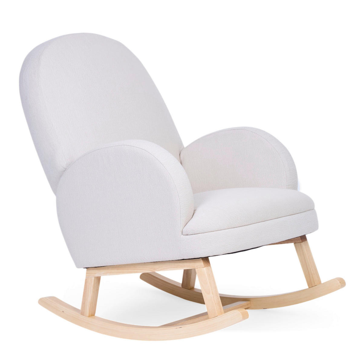 SCHAUKELSTUHL in Teddystoff Beige  - Birkefarben/Beige, Basics, Holz/Textil (71/86/97.5cm) - Childhome