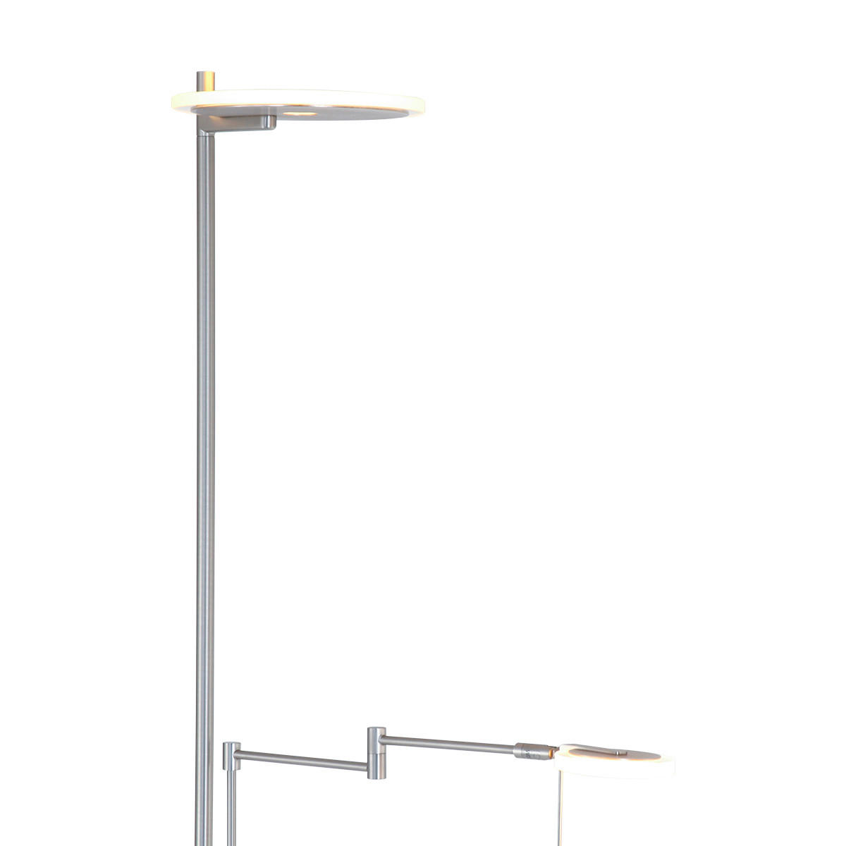 STEHLEUCHTE 58/27/185 cm    - Edelstahlfarben, Design, Glas/Metall (58/27/185cm)