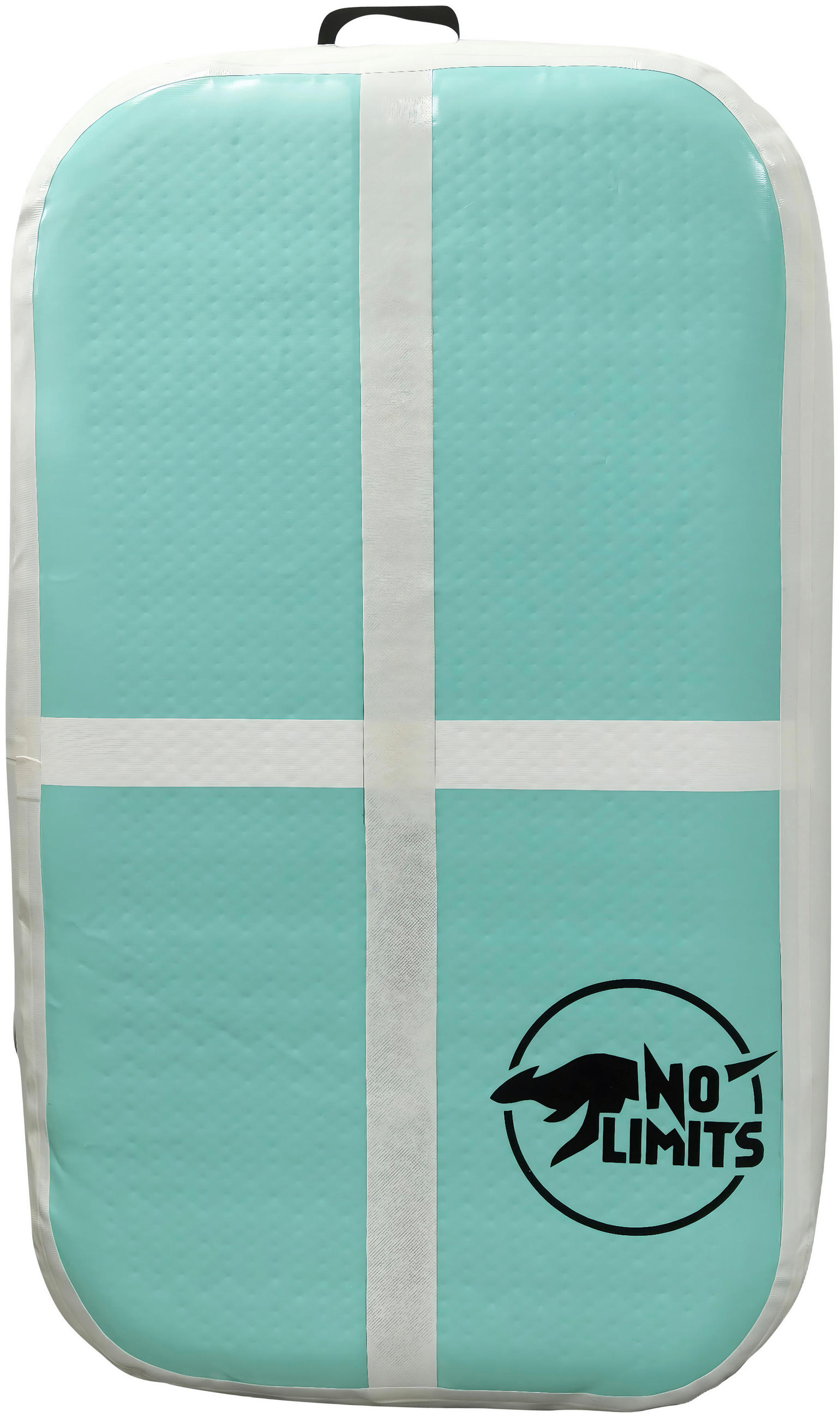 GYMNASTIKMATTE AIR BLOCK  - Türkis/Weiß, MODERN, Kunststoff (100/60/20cm)