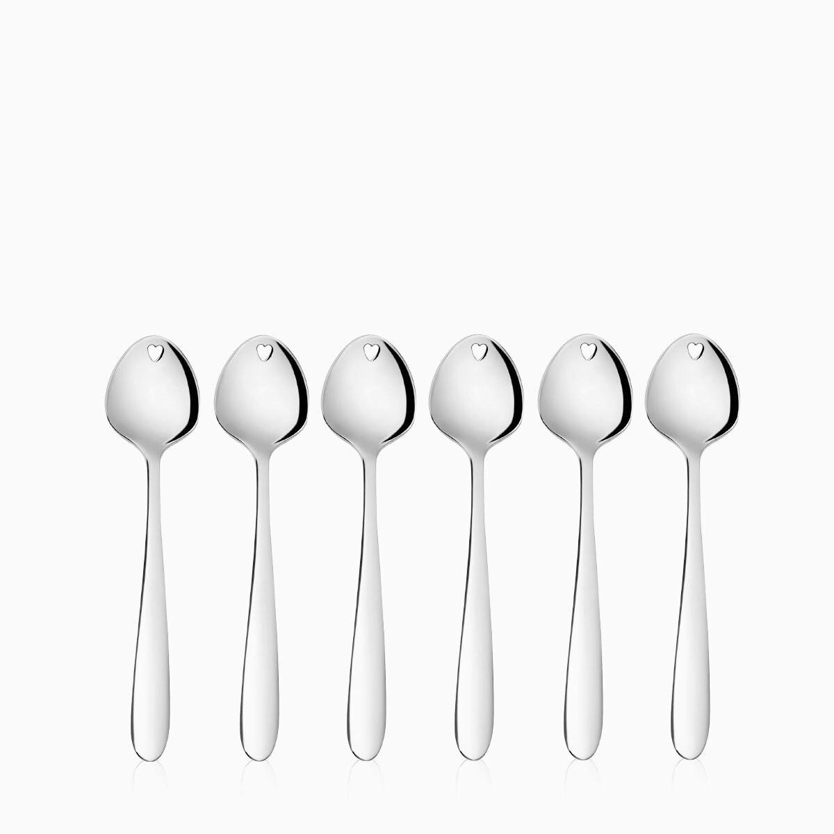 SADA PRÍBOROV, ušľachtilá oceľ, 6-dielne - farba ušľachtilej ocele, Romantik / Landhaus, kov - Sola