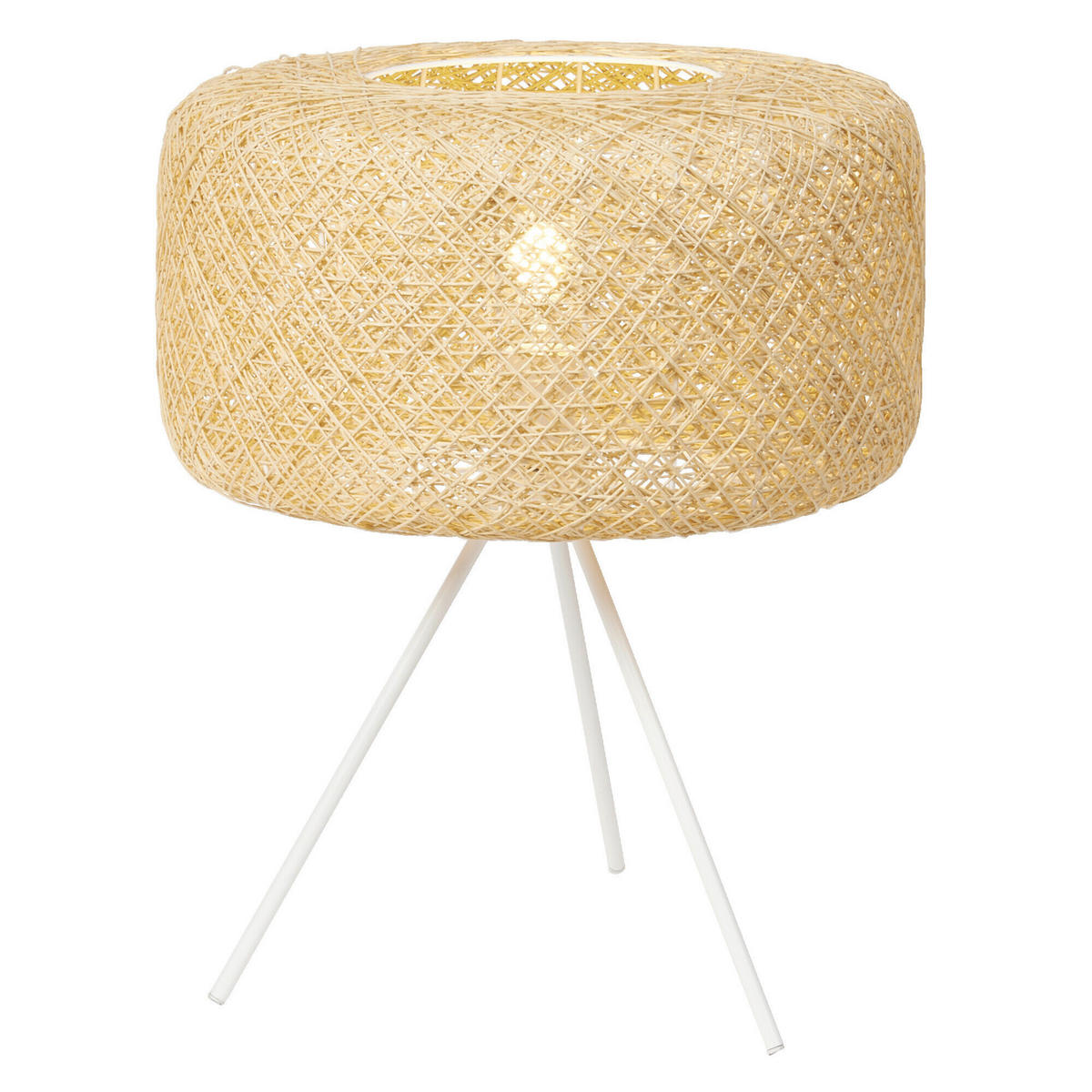 TISCHLEUCHTE 40/48.5 cm   - Beige, Natur, Papier/Metall (40/48.5cm) - Osram