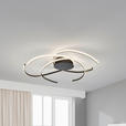 LED-DECKENLEUCHTE 98/25 cm   - Schwarz, Design, Kunststoff/Metall (98/25cm) - Novel