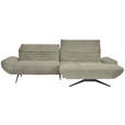 ECKSOFA  in Teddystoff Graubraun  280/170-195 cm  - Graubraun/Schwarz, Design, Textil/Metall (280/170-195cm) - Dieter Knoll