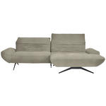ECKSOFA  in Teddystoff Graubraun  280/170-195 cm  - Graubraun/Schwarz, Design, Textil/Metall (280/170-195cm) - Dieter Knoll