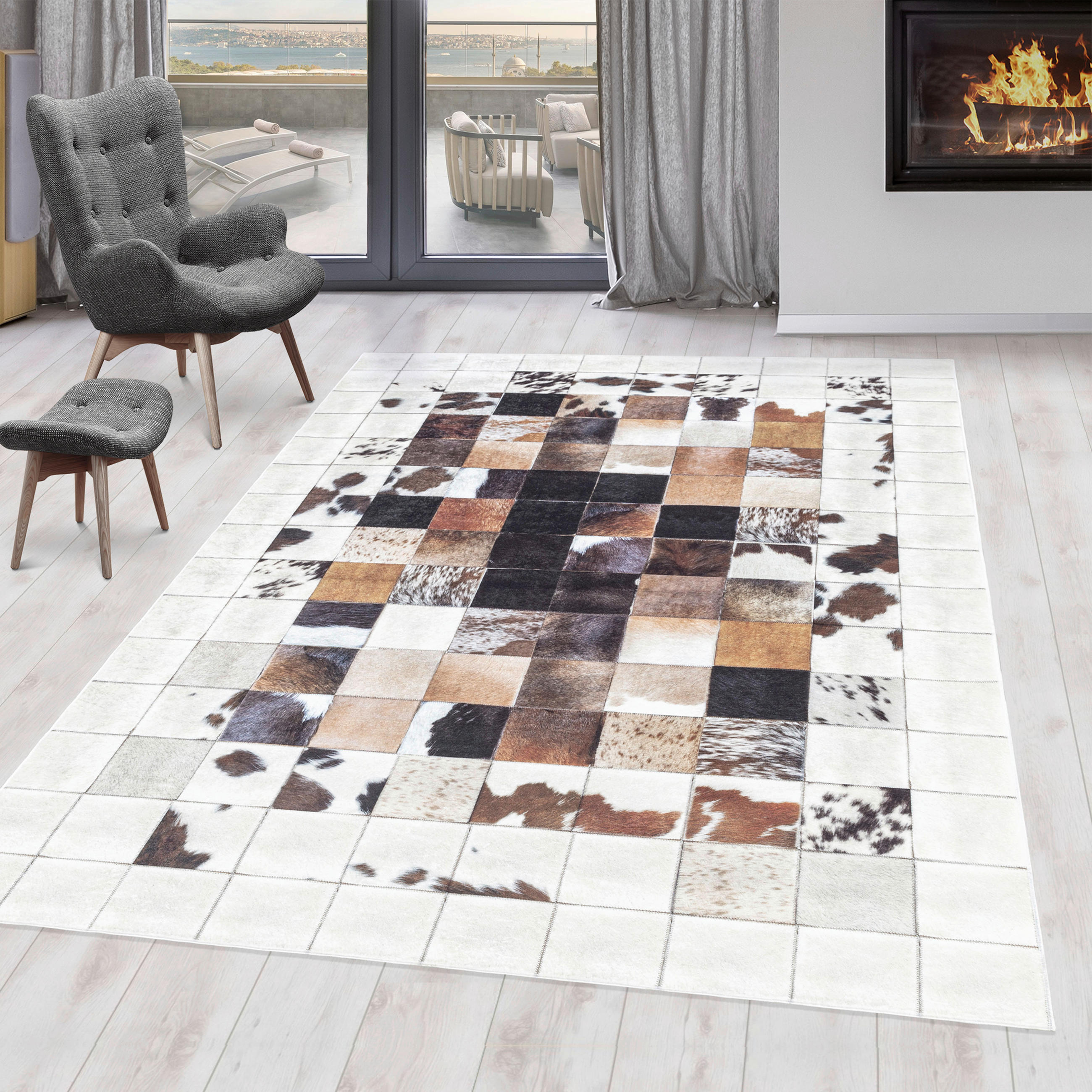 FLACHWEBETEPPICH 200/290 cm Fiesta Creme  - Creme, Design, Leder/Textil (200/290cm) - Novel