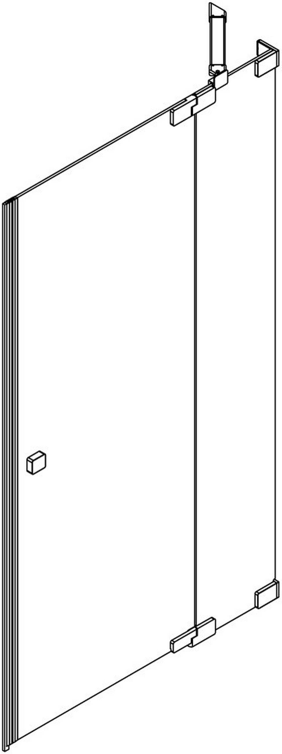 DUSCHTÜR Schwarz  100/200 cm  - Schwarz, MODERN, Glas/Metall (100/200cm) - Schöner Wohnen