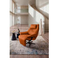 RELAXSESSEL in Leder Cognac  - Cognac/Schwarz, Design, Leder/Metall (92/79/82cm) - Dieter Knoll