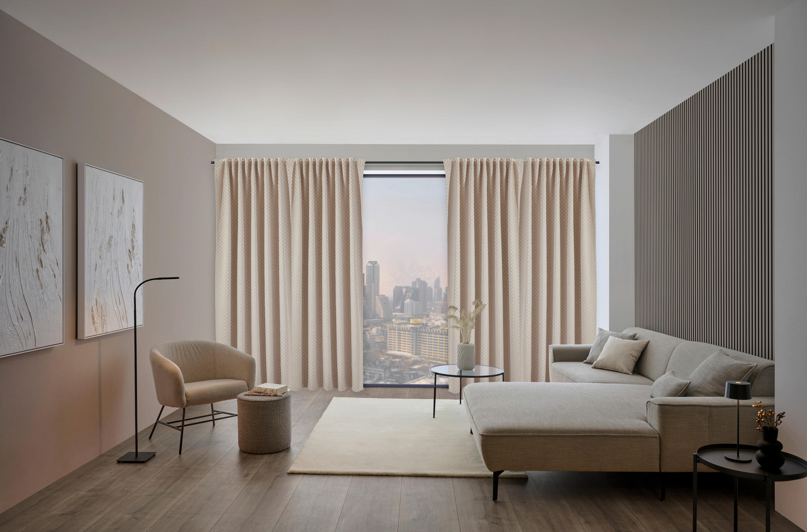 FERTIGVORHANG LUNA blickdicht 140/245 cm   - Beige, KONVENTIONELL, Textil (140/245cm) - Dieter Knoll