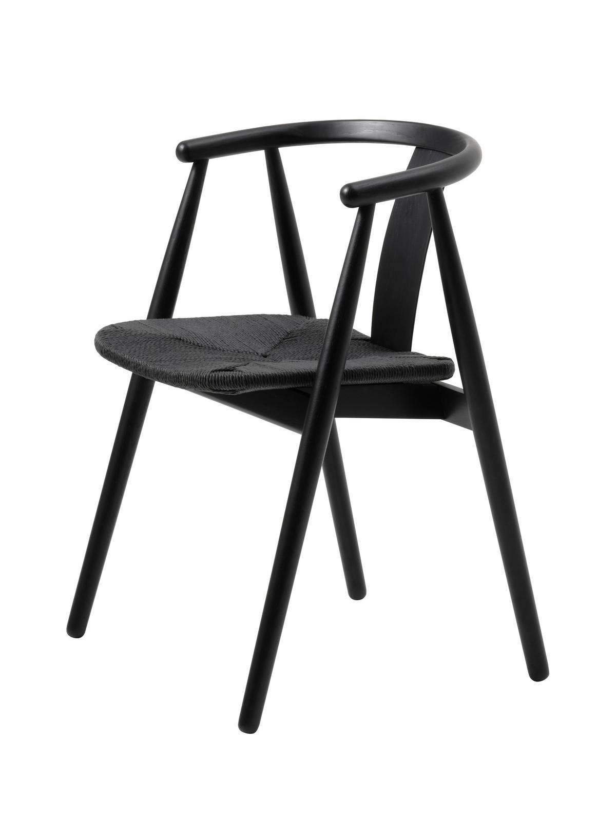 ARMLEHNSTUHL  in Webstoff  - Schwarz, Basics, Holz/Textil (59/76,6/52cm) - Boxxx