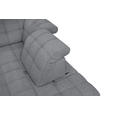 ECKSOFA in Webstoff Grau  216/297 cm  - Schwarz/Grau, Design, Holz/Textil (216/297cm) - Xora