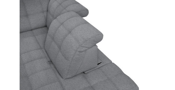 ECKSOFA in Webstoff Grau 216/297 cm - Schwarz/Grau, Design, Holz/Textil (216/297cm) - Xora