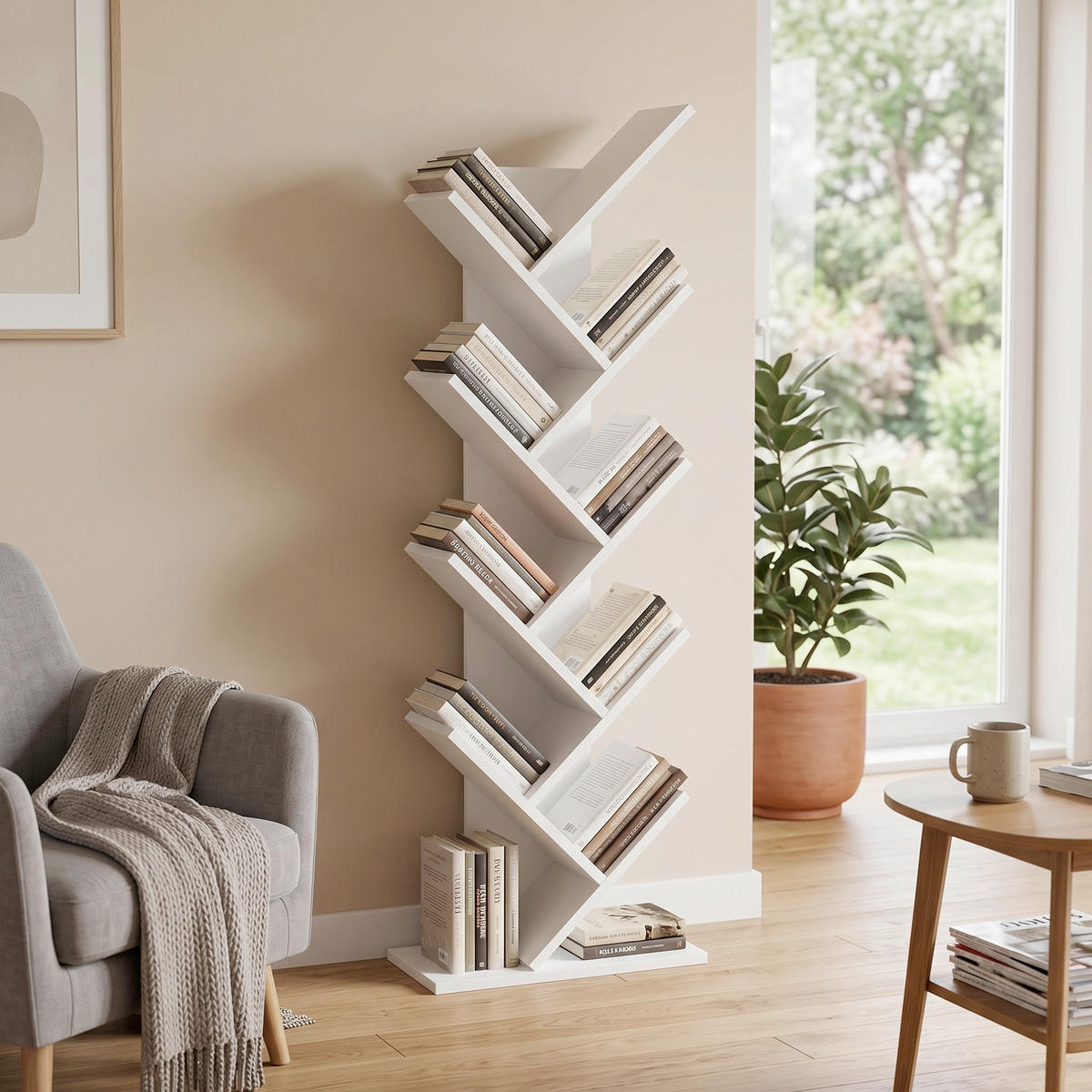 REGAL Weiß  - Weiß, Basics, Holzwerkstoff (50/142/25cm) - Boxxx