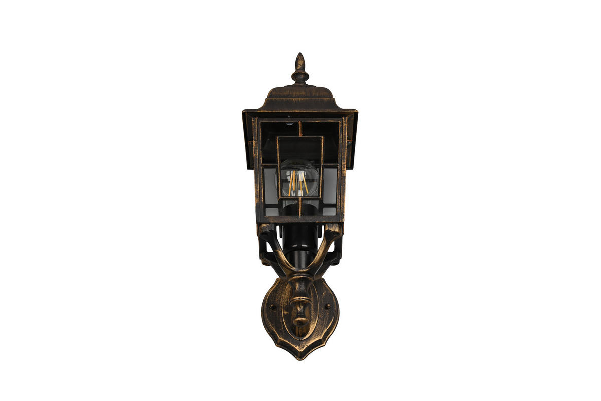 VÄGGLAMPA FÖR UTOMHUS - transparent/rostfärgad, Klassisk, metall/glas (15/19,5/41,5cm) - Trio Leuchten