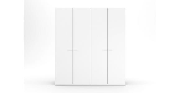 DREHTÜRENSCHRANK 201/235/60 cm 4-türig Weiß - Weiß, Trend, Glas/Holzwerkstoff (201/235/60cm) - Novel