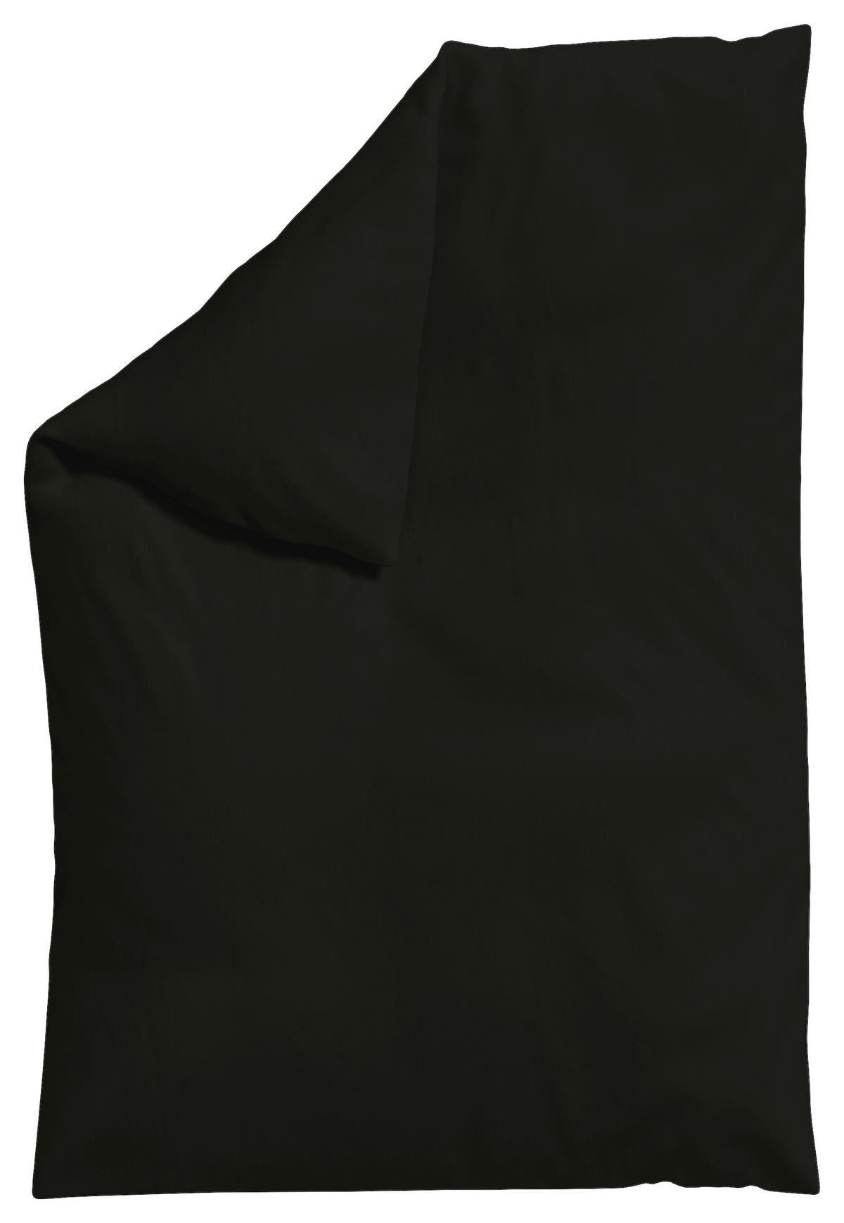 BETTDECKENBEZUG KNITTED JERSEY Jersey 135-140/200 cm  - Schwarz, Basics, Textil (135-140/200cm) - Schlafgut
