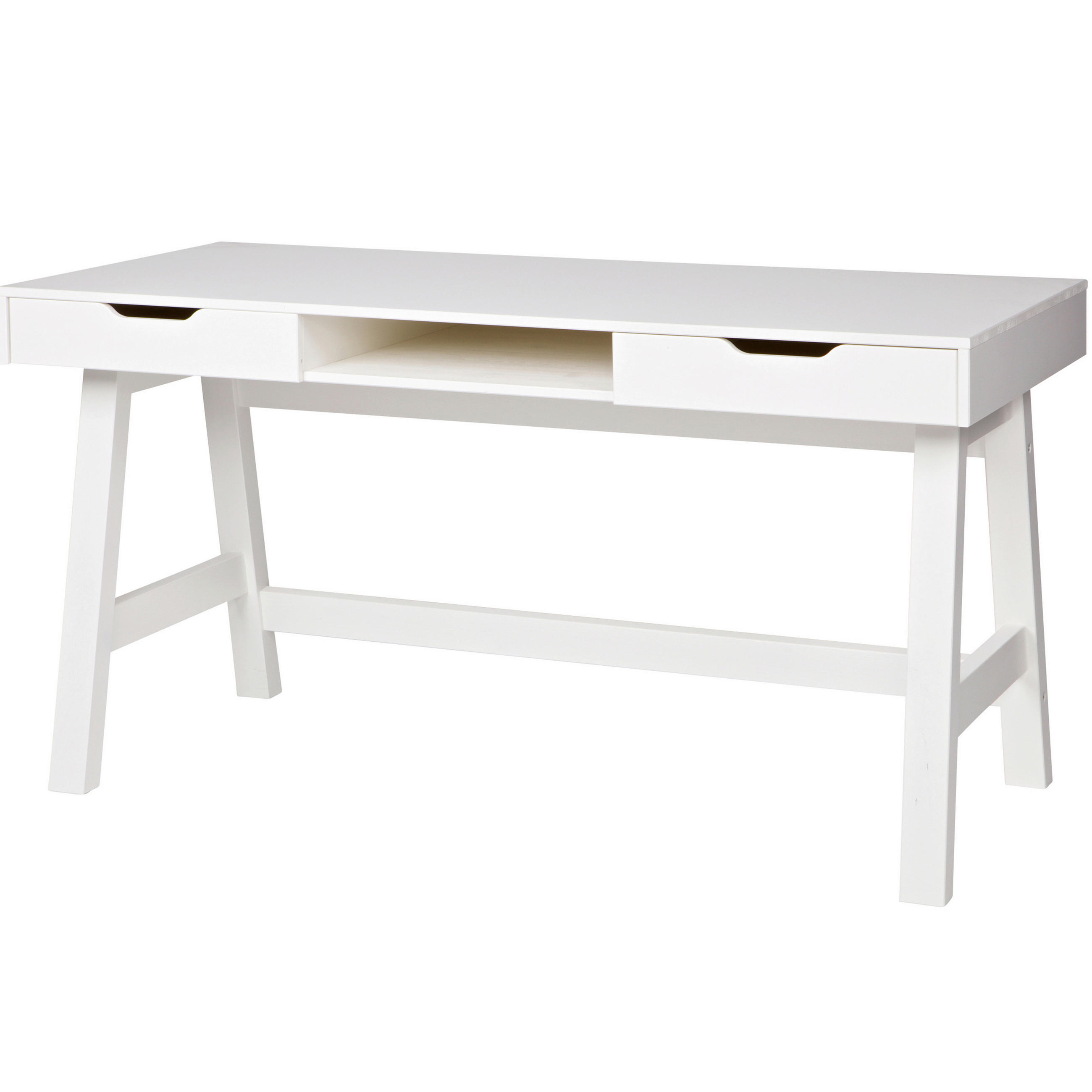 SCHREIBTISCH 140/62/75 cm  in Weiß  - Weiß, MODERN, Holz (140/62/75cm) - Livetastic