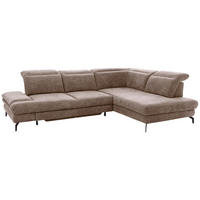 KOTNA SEDEŽNA GARNITURA, velur  - črna, Design, kovina/tekstil (295/213cm) - Stylife