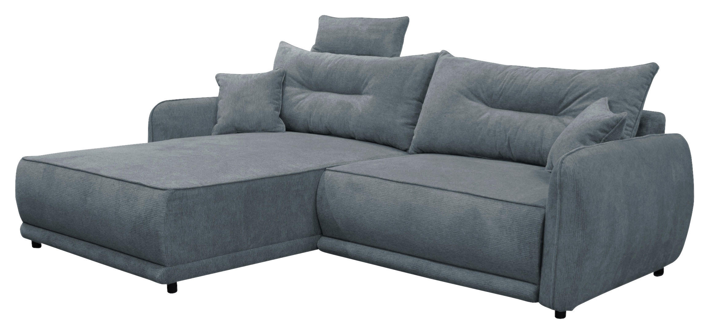 ECKSOFA FRESH Blau Struktur  - Blau/Beige, Design, Kunststoff/Textil (195/264cm) - MID.YOU