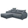 ECKSOFA FRESH Blau Struktur  - Blau/Beige, Design, Kunststoff/Textil (195/264cm) - MID.YOU