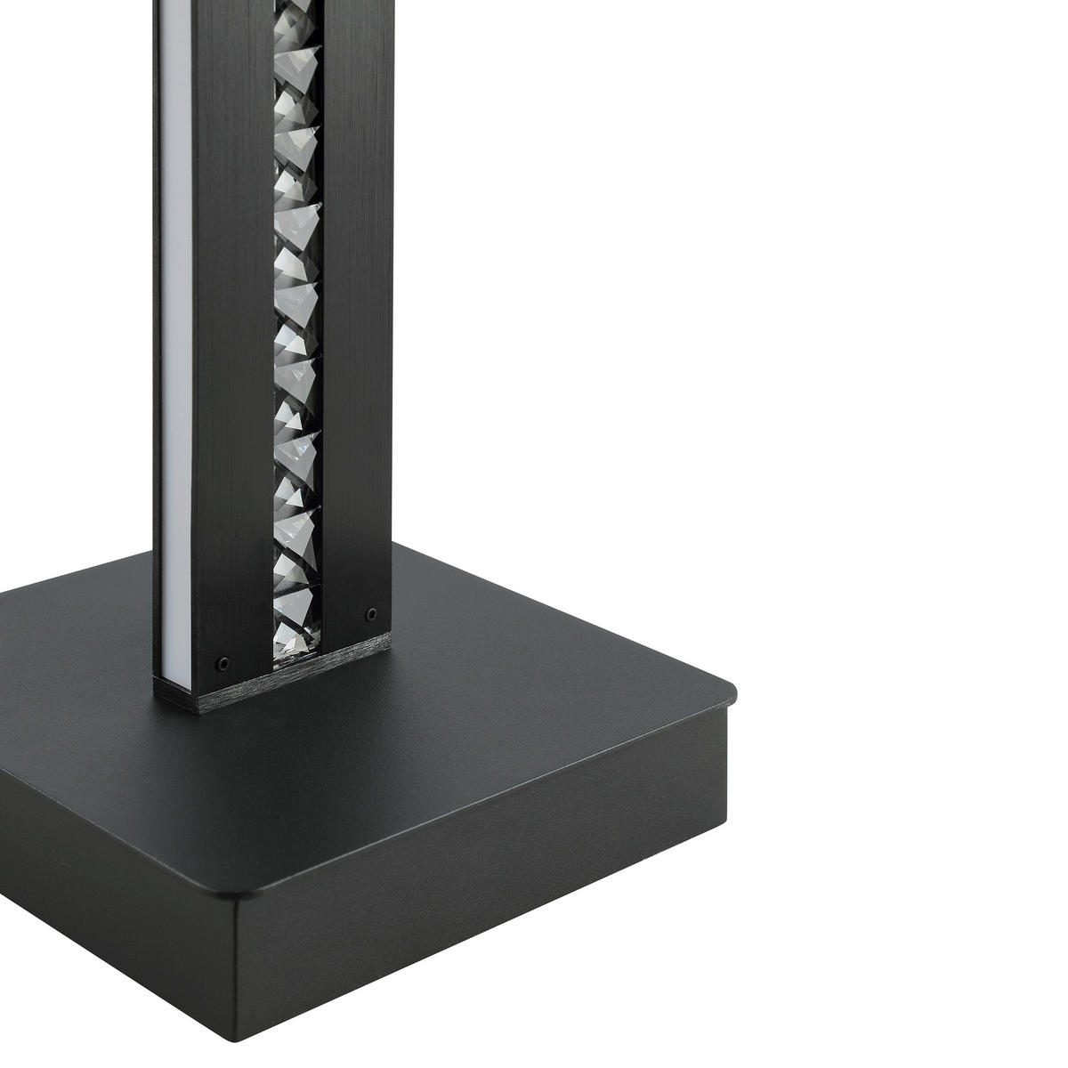 LED-STEHLEUCHTE Banda 17/163/17 cm  - Schwarz, Design, Glas/Metall (17/163/17cm) - Brilliant