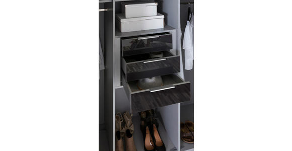 SCHUBKASTENEINSATZ 48/51/50 cm Grau  - Grau, KONVENTIONELL, Glas/Holzwerkstoff (48/51/50cm) - Carryhome