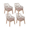 GARTENSTUHL-SET Akazie Braun, Beige  - Beige/Braun, Basics, Holz/Kunststoff (60/84/68cm) - Gardenson