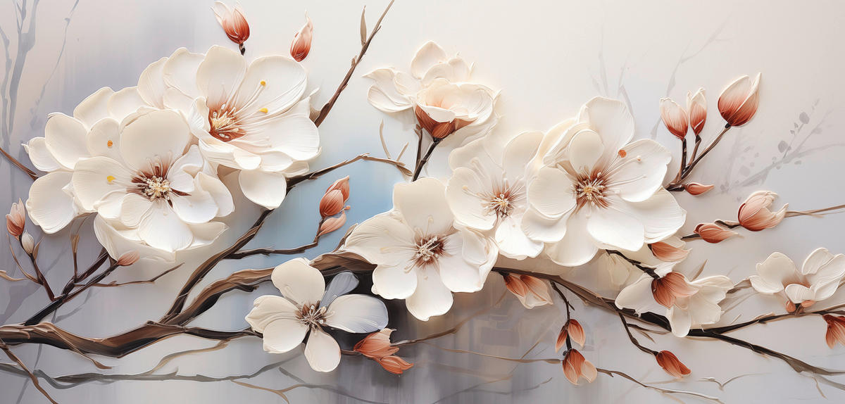 LEINWANDBILD Blumen  - Multicolor, Basics, Holz/Papier (115/55cm) - Euroart