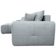 ECKSOFA  in Velours Grau  168/298 cm  - Schwarz/Grau, KONVENTIONELL, Kunststoff/Textil (168/298cm) - Carryhome
