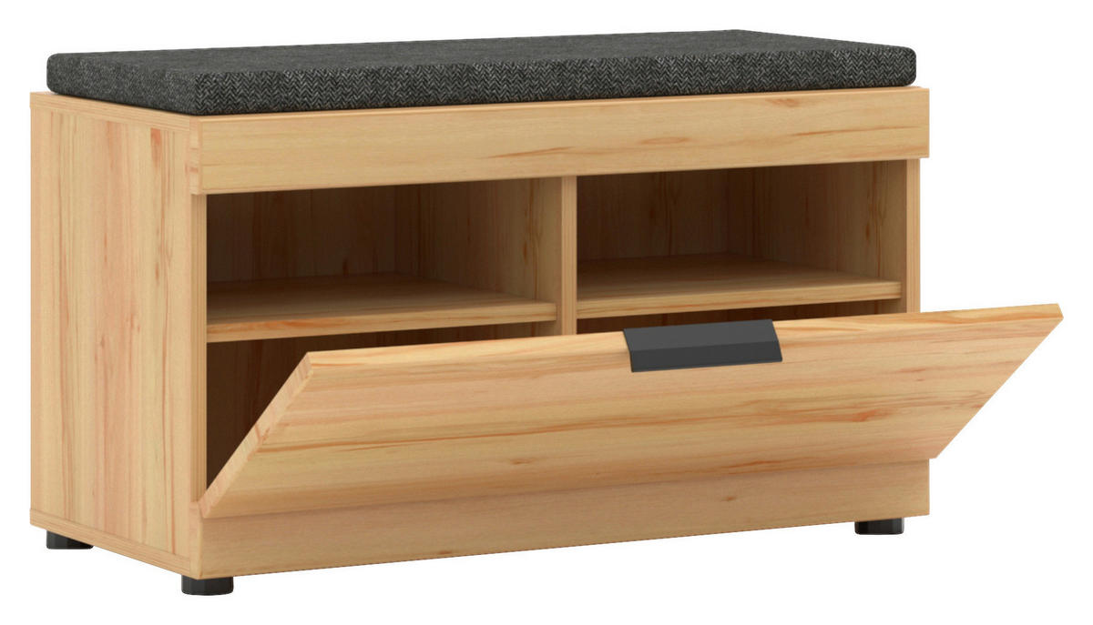 LAVICA DO PREDSIENE, 80/49/40 cm - čierna/farba buka, Konventionell, kompozitné drevo/textil (80/49/40cm) - Cantus