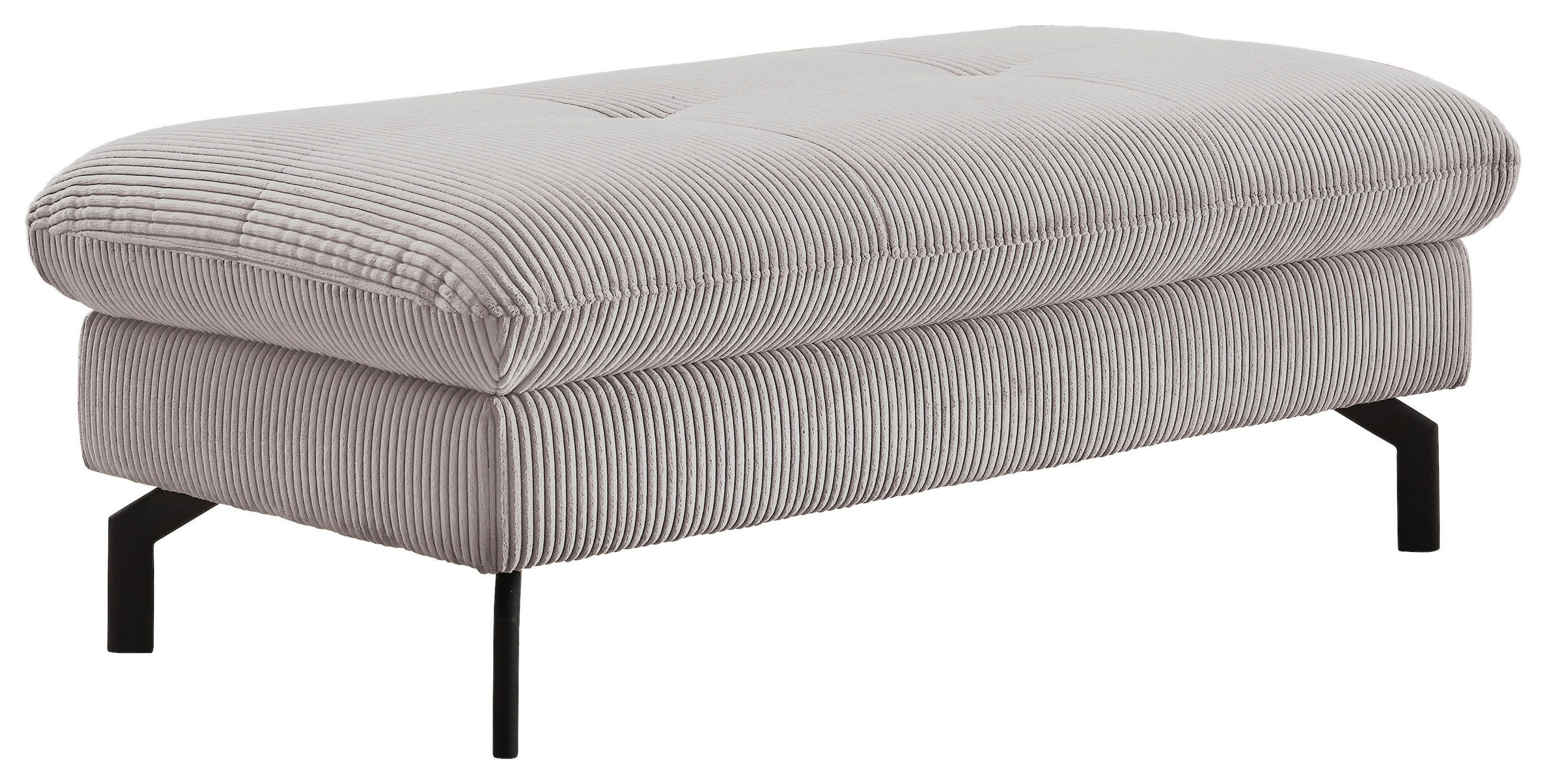 HOCKER Cord Grau  - Schwarz/Grau, Design, Textil/Metall (132/45/68cm) - Carryhome