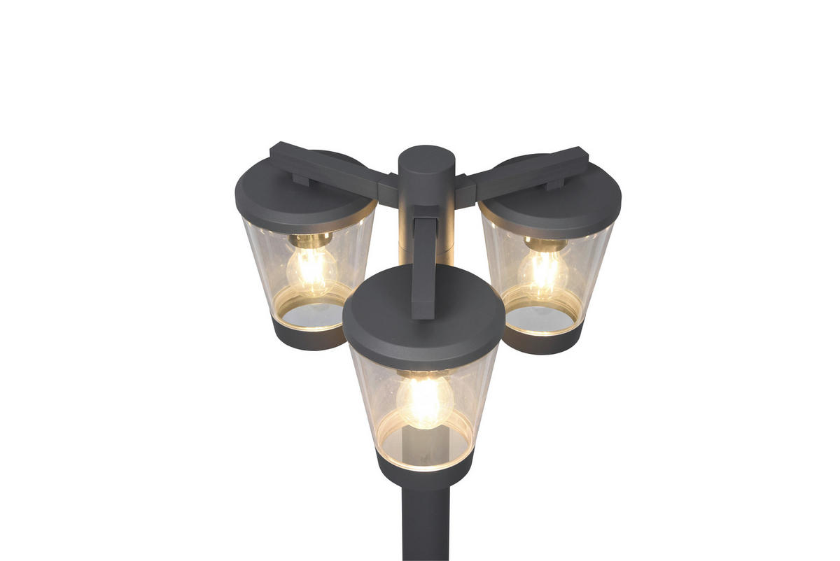 AUSSENSTEHLEUCHTE - Klar/Anthrazit, Design, Kunststoff/Metall (44,6/220cm) - Trio Leuchten