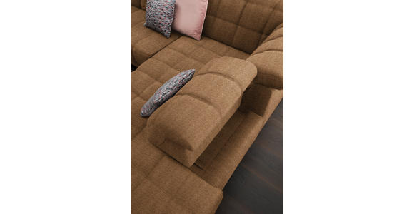 ECKSOFA in Webstoff Braun  302/216 cm  - Schwarz/Braun, Design, Holz/Textil (302/216cm) - Xora