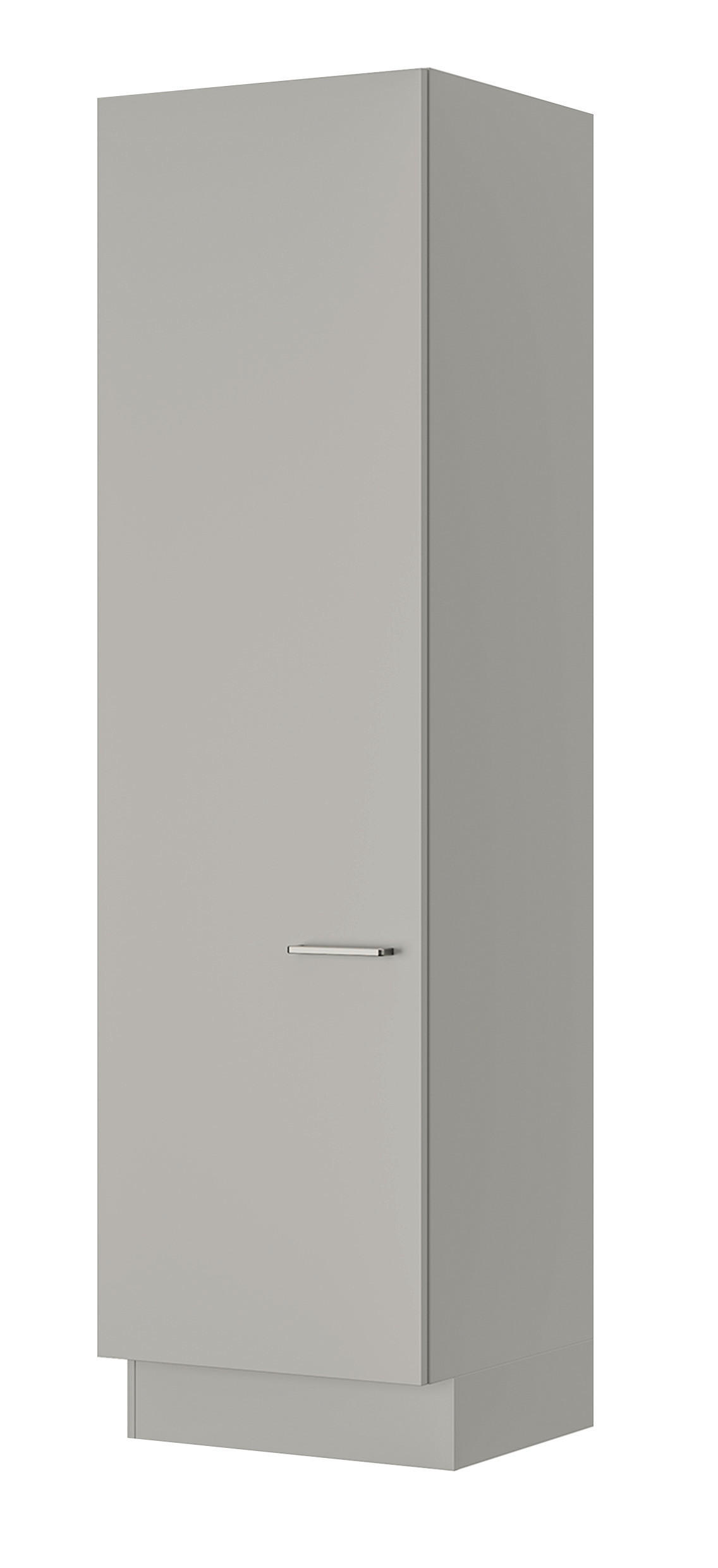 MEHRZWECKSCHRANK 60/216,6/58,2 cm  in Grau  - Edelstahlfarben/Grau, MODERN, Holzwerkstoff/Metall (60/216,6/58,2cm) - Nobilia