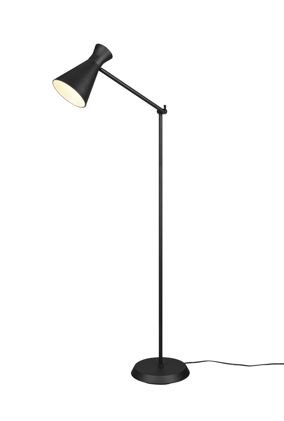 STEHLEUCHTE - Schwarz, Konventionell, Metall (48,8/25/150cm)