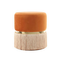 PALL i metall, textil, trämaterial orange, guldfärgad, champagne  - orange/champagne, Basics, metall/trämaterial (41/44,5/41cm) - Kayoom