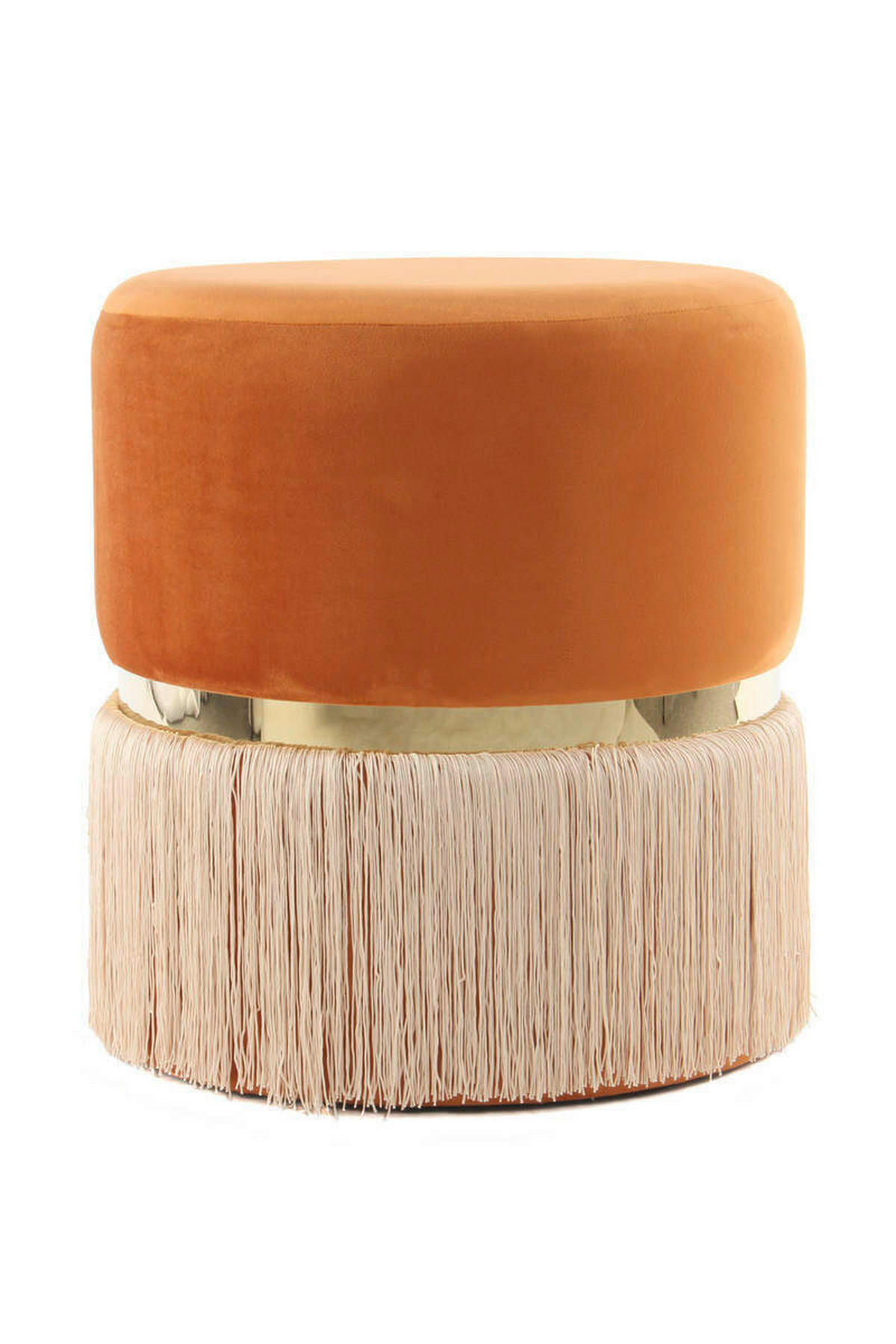 PALL i metall, textil, trämaterial orange, guldfärgad, champagne  - orange/champagne, Basics, metall/trämaterial (41/44,5/41cm) - Kayoom