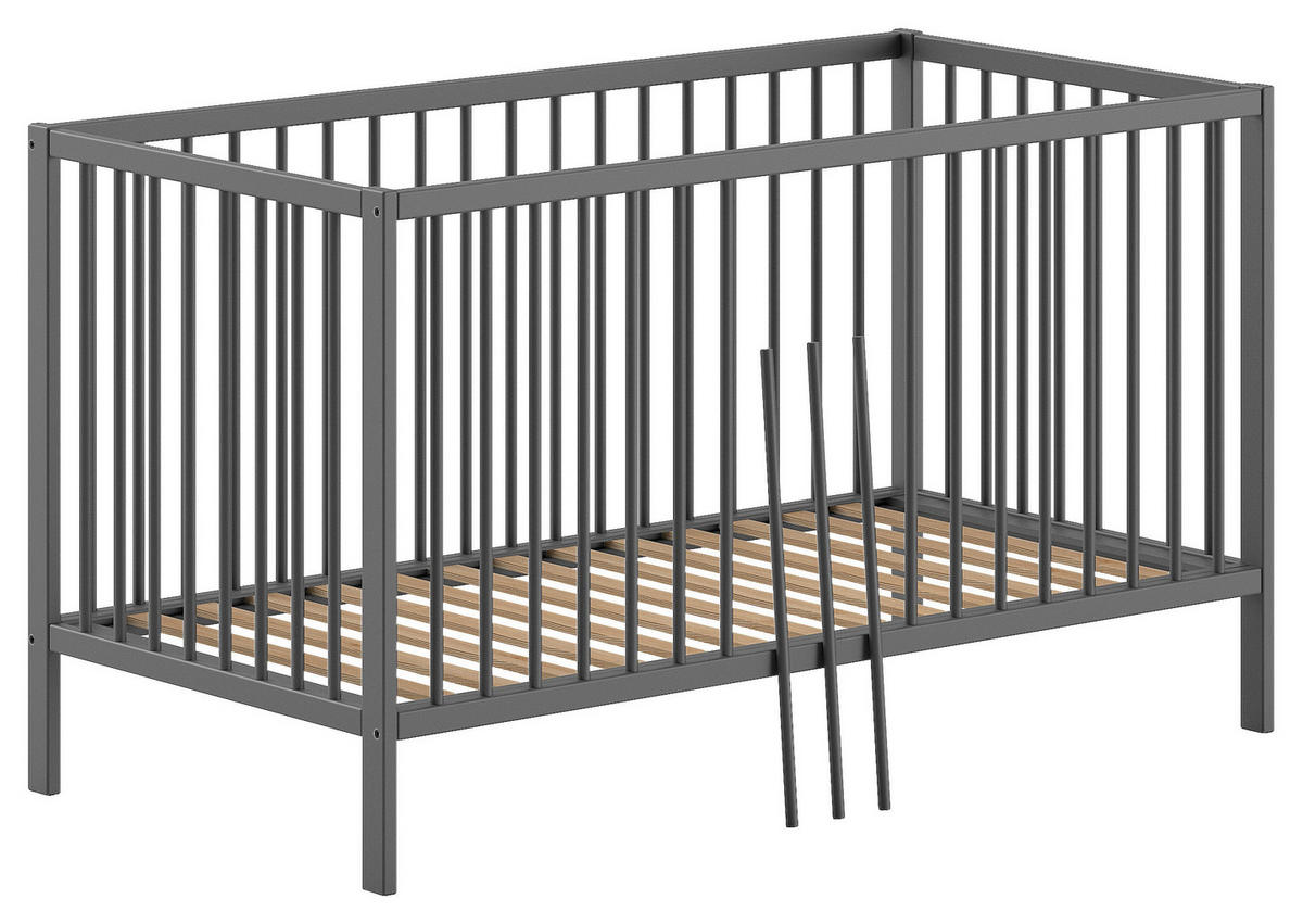KINDER-/JUNIORBETT 70/140 cm  in Anthrazit  - Anthrazit, MODERN, Holz (70/140cm) - MID.YOU
