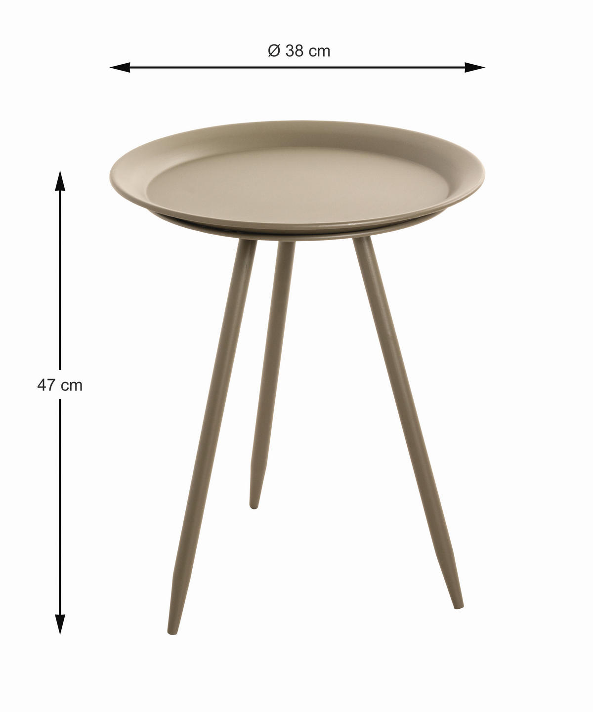 PRÍRUČNÝ STOLÍK, zelená - zelená, Trend, kov (47/47/38cm)